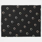 Equestrian Lucky Hoefijzer Pattern Fleece Deken (Voorkant (Horizontaal))