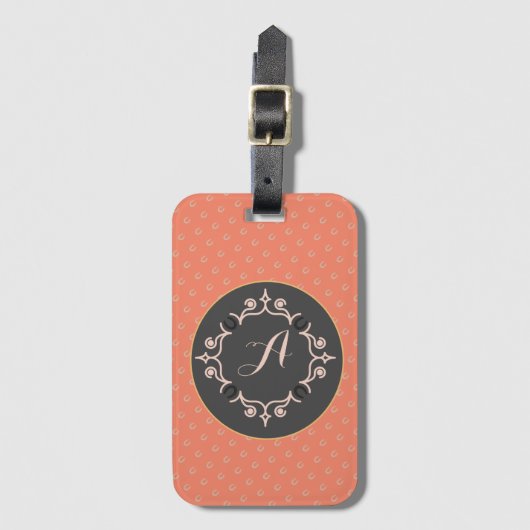 Equestrian Monogram Lucky Hoefijzer Bagagelabel (Voorkant (verticaal))