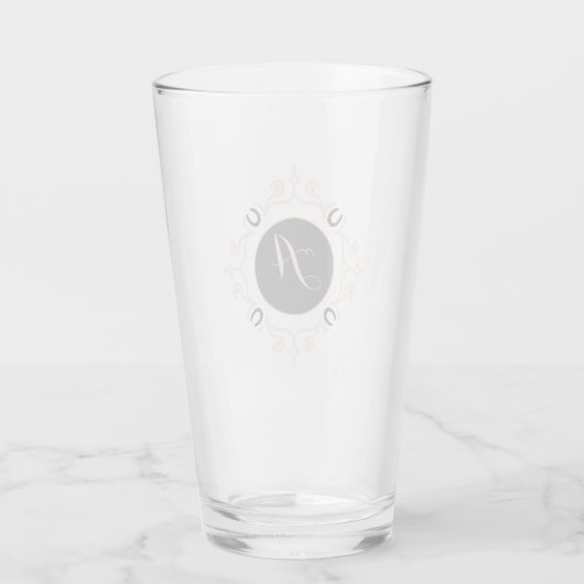 Equestrian Monogram Lucky Hoefijzer Glas (Achterkant)