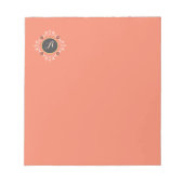 Equestrian Monogram Lucky Hoefijzer Notitieblok (Voorkant)