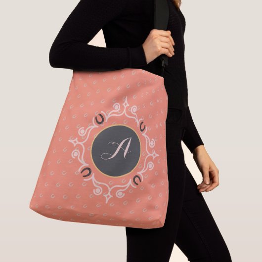 Equestrian Monogram Lucky Hoefijzer Pattern Crossbody Tas (Dichtbij)