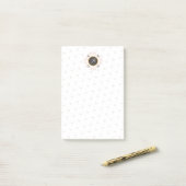 Equestrian Monogram Lucky Hoefijzer Pattern Post-it® Notes (Op bureau)
