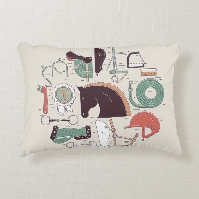 Equestrian Necessities Sierkussen Decoratief Kussen (Voorkant)