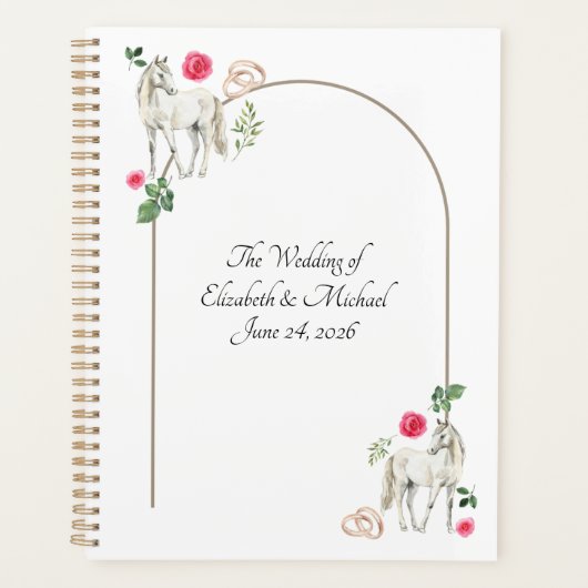 Equestrian Pink Floral Rustic Wedding (Devant)