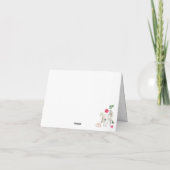 Equestrian Pink Floral Rustic Wedding  Bedankkaart (Achterkant)