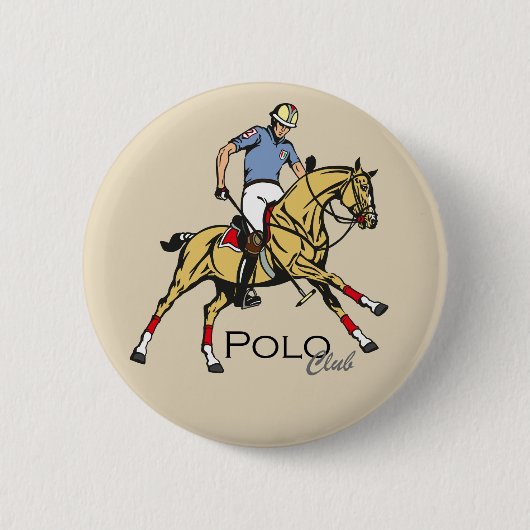 equestrian polo club ronde button 5,7 cm (Voorkant)