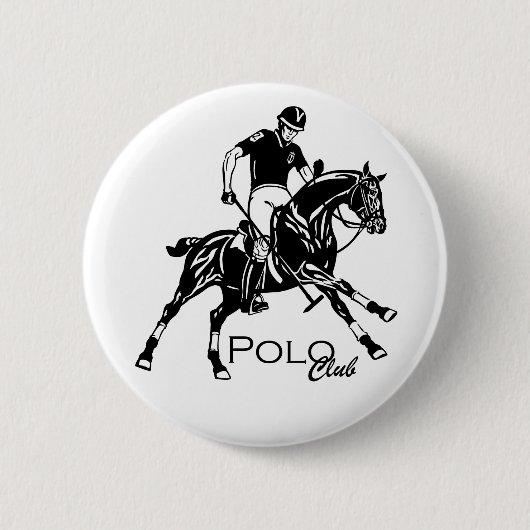 equestrian polo club ronde button 5,7 cm (Voorkant)