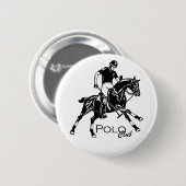 equestrian polo club ronde button 5,7 cm (Voorkant /achterkant)