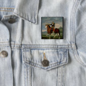 Equestrian Portrait Vierkante Button 5,1 Cm (In situ)