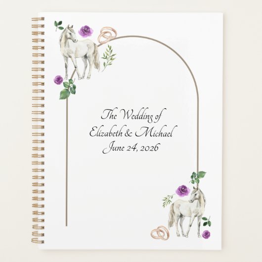 Equestrian Purple Floral Rustic Wedding (Devant)