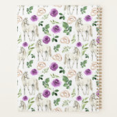 Equestrian Purple Floral Rustic Wedding Planner (Achterkant)