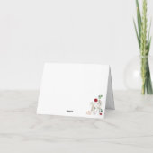 Equestrian Red Floral Rustic Wedding Bedankkaart (Achterkant)