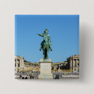 Equestrian standing of Louis XIV in Versailles Vierkante Button 5,1 Cm