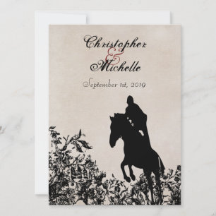 Equestrian  Style Horse Wedding Invitation Kaart