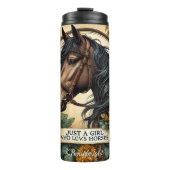 Equestrian Sunflower Rustic Floral Beauty Thermosbeker (Voorkant)