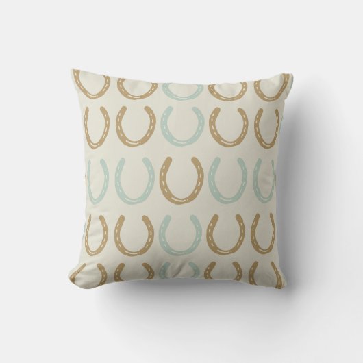Equestrian Th-Hoefijzers Pattern Kussen (Voorkant)