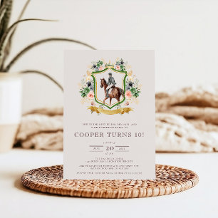 Equestrian Theme Paard Verjaardagsfeest Kaart