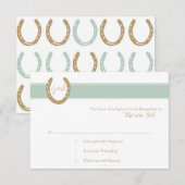 Equestrian Thormed Hoefijzers RSVP Kaartje (Voorkant / Achterkant)