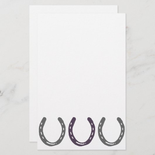 Equestrian Thorming Hoefijzers Pattern Briefpapier (Voorkant / Achterkant)