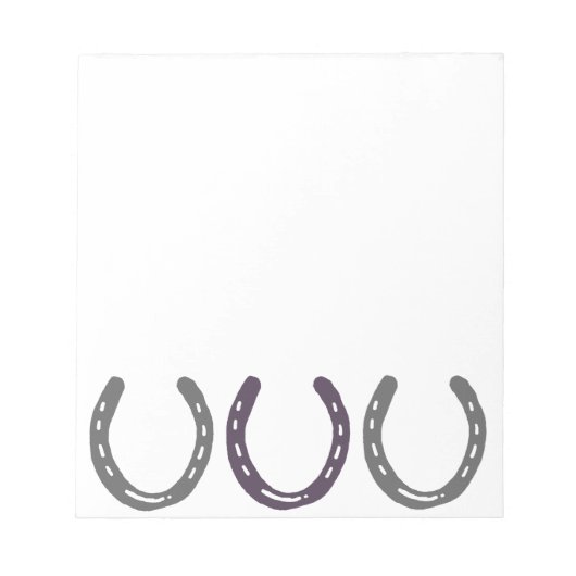 Equestrian Thorming Hoefijzers Pattern Notitieblok (Voorkant)