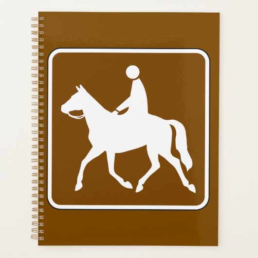 Equestrian Trail Riding Horse Silhouette Icon (Devant)