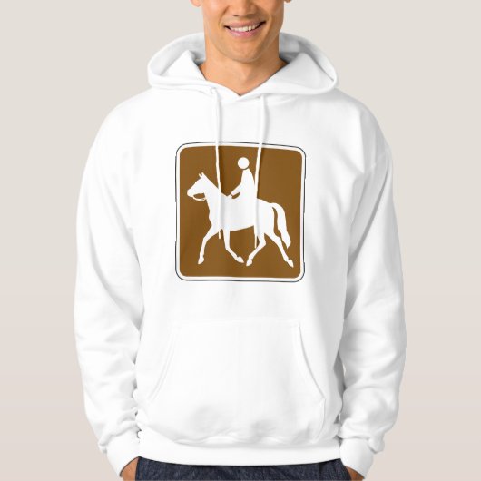 Equestrian Trail Riding Horse Silhouette Icon Hoodie (Voorkant)