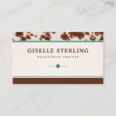 Equestrian Trainer Cowhide Western Visitekaartje (Voorkant)