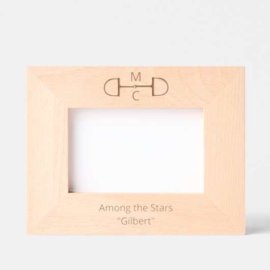 Equestrian Two Letter Snaffle Bit Monogram Gegraveerde Lijstjes (Voorkant)