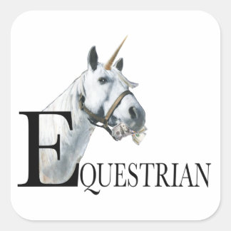 equestrian unicorn side eye stickers