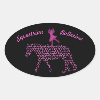 Equestrian Vaulting Ballerina Ovale Sticker