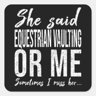Equestrian Vaulting grappig cadeauidee Vierkante Sticker