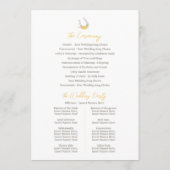 Equestrian Yellow Rose waterverf huwelijksprogramm Programma (Achterkant)