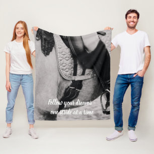 Equestrian Your Horse Photo Motivatie Fleece Deken