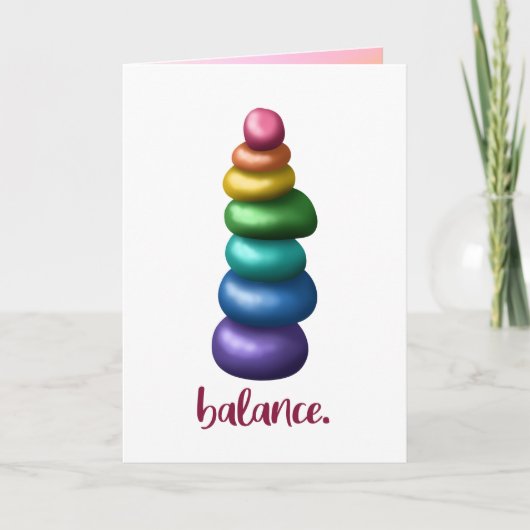 Équilibre. Carte de voeux Stacking Rocks (Devant)