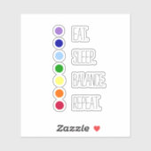 Équilibre de sommeil simple Chakra Vinyl Sticker (Feuille)