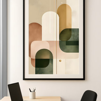 Équilibre Géométrique - Art Mural Abstrait Moderne
