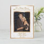 Équilibre personnalisable d'or de faire-part de (Debout devant)