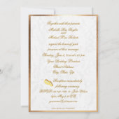 Équilibre personnalisable d'or de faire-part de (Dos)