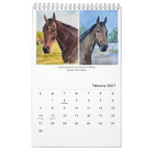 Equine Art S. Payne Calendrier d'une page (Feb 2027)