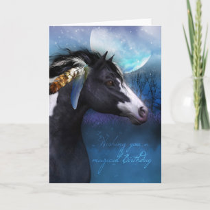 Equine Birthday Kaart - Spirit Horse