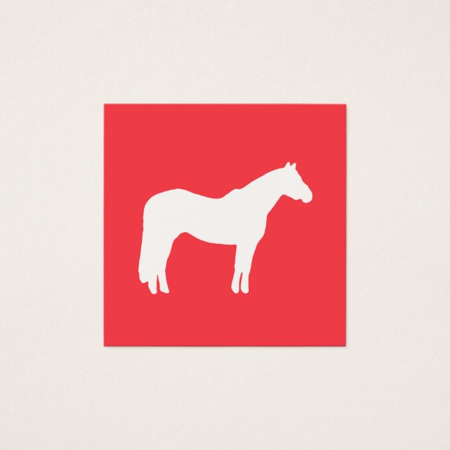 Equine Business Card Red Professional Looking  (Devant)