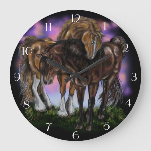 Equine Devotion Clock Grote Klok (Voorkant)