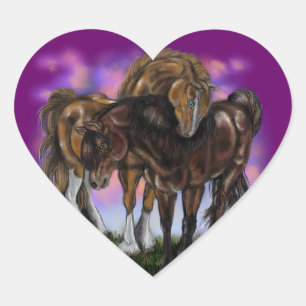 Equine Devotion~ sunset paarden stickers