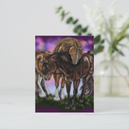 Equine Devotion~valentijn briefkaart (Staand voorkant)