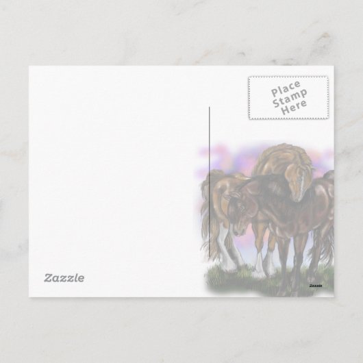 Equine Devotion~valentine carte postale (Dos)