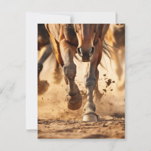 Equine Exodus Dravende Paarden Fotorealistische Ku Briefkaart