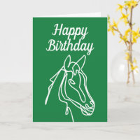 Equine Happy Birthday-kaart voor paardenliefhebber