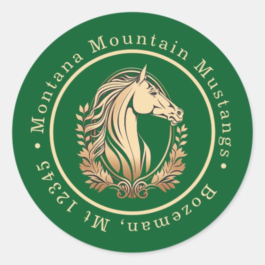 Equine Horse Business Labels (Voorkant)