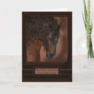 Equine Horse Carte De Voeux Anniversaire Juste Pou