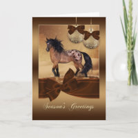 Equine Horse Kerstvakantie Groeten Kaart